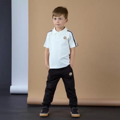 Picture of Mitch & Son JNR Lennox Tape Detail Polo Top - Snow White