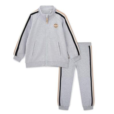 Picture of Mitch & Son JNR Lorenzo Melange Zipper Tracksuit Set X 2 - Grey Marl