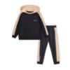 Picture of Mitch & Son JNR Lawrence Hoodie Tracksuit With Contrast Hood - Black