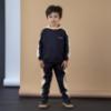 Picture of Mitch & Son JNR Lawrence Hoodie Tracksuit With Contrast Hood - Black