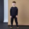 Picture of Mitch & Son JNR Luis Embossed Crew Neck Tracksuit - Black