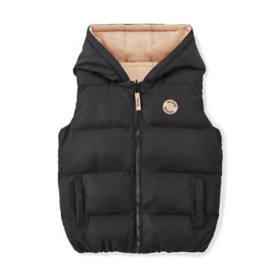 Picture of Mitch & Son JNR James Reversible Gilet - Latte Beige Black