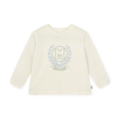 Picture of Mitch & Son Winter Crest Jonah Crest Embroidery Top - Snow White