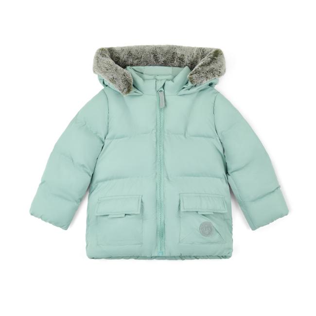 Picture of Mitch & Son Winter Crest Jack Fur Trimmed Padded Jacket - Icey Jade