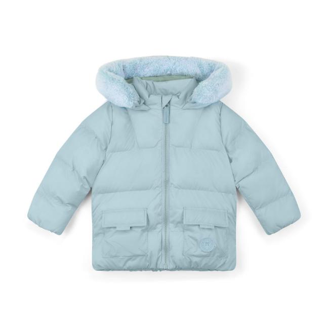 Picture of Mitch & Son Winter Crest Jack Fur Trimmed Padded Jacket - Sky Blue