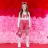 Picture of A Dee Love Story Lexi Check Bow Short Set X 2 - Snow White Red