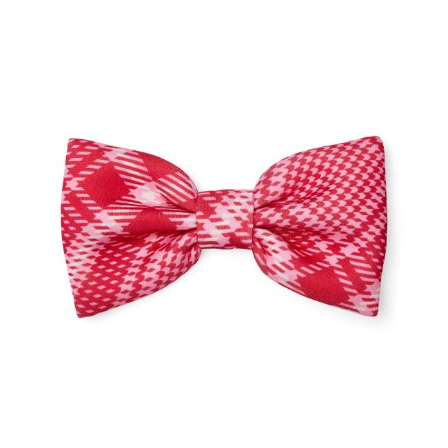 Picture of A Dee Love Story Leighton Check Bow Hair Clip - Vibrant Red