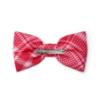 Picture of A Dee Love Story Leighton Check Bow Hair Clip - Vibrant Red