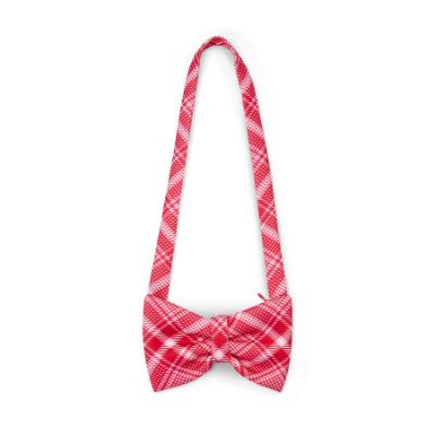Picture of A Dee Love Story Laura Check Bow Shape Handbag - Vibrant Red