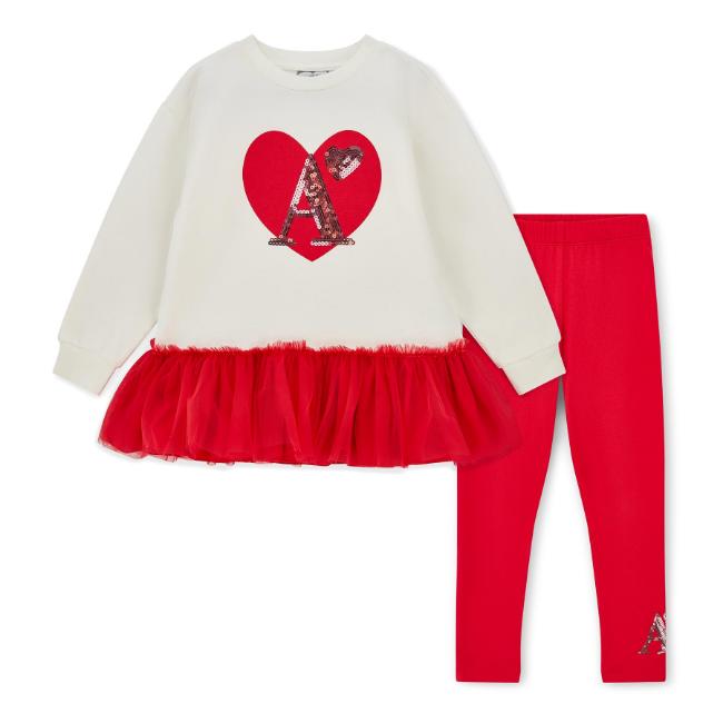 Picture of A Dee Love Story Lucia Sweat Tulle Legging Set X 2 - Snow White