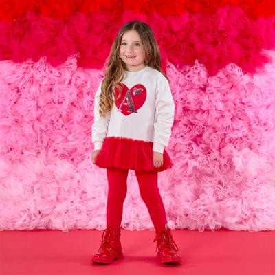 Picture of A Dee Love Story Lucia Sweat Tulle Legging Set X 2 - Snow White