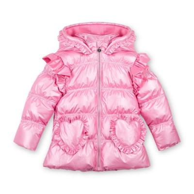 Picture of A Dee Love Story Liliana Padded Jacket With Frill Heart Pockets - Peony Pink