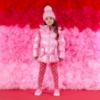 Picture of A Dee Love Story Liliana Padded Jacket With Frill Heart Pockets - Peony Pink