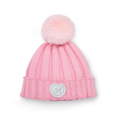 Picture of A Dee Love Story Mallory Pom Pom Knitted Hat - Peony Pink