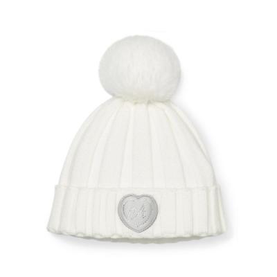Picture of A Dee Twilight Twirls Mallory Pom Pom Knitted Hat - Snow White