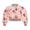 Picture of A Dee Teddy Bear Bakery Lisette Bear Print Bomber - Pink Fairy