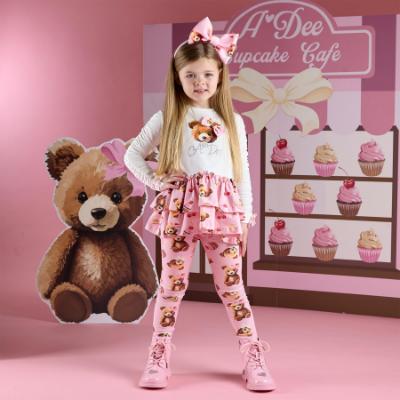 Picture of A Dee Teddy Bear Bakery Madison Bear Print Legging Set X 2 - Snow White