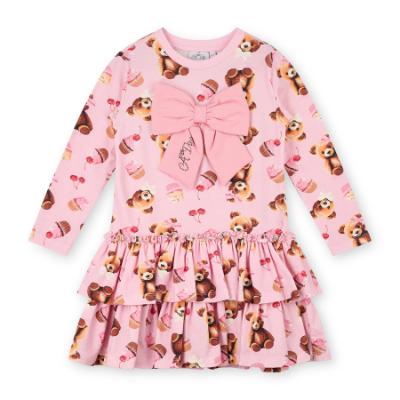 Picture of A Dee Teddy Bear Bakery Liberty Bear Print Frill Dress - Pink Fairy