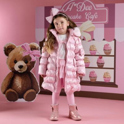 Picture of A Dee Teddy Bear Bakery Montana Padded Long Metallic Jacket - Pink Fairy