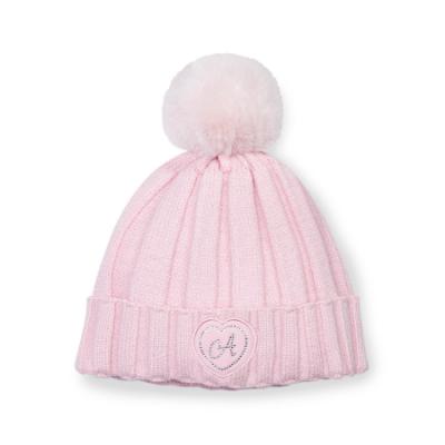 Picture of A Dee Teddy Bear Bakery Mallory Pom Pom Knitted Hat - Pink Fairy