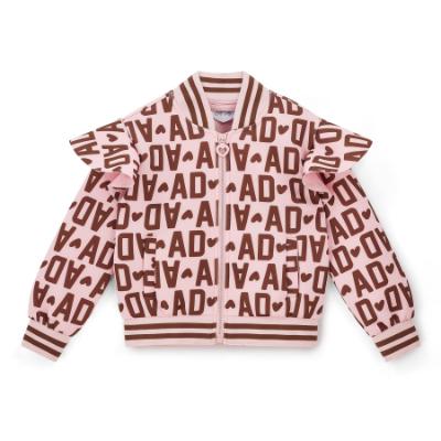 Picture of A Dee Initial Icon Melody Initial Print Bomber - Chocolate Brown