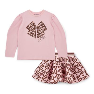Picture of A Dee Initial Icon Milan Initial Print Skirt Set X 2 - Pink Fairy