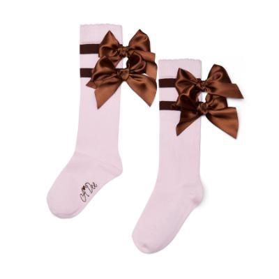 Picture of A Dee Initial Icon Maeve Knee High Bow Socks - Pink Fairy
