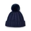 Picture of A Dee Twilight Twirls Mallory Pom Pom Knitted Hat - Heritage Navy