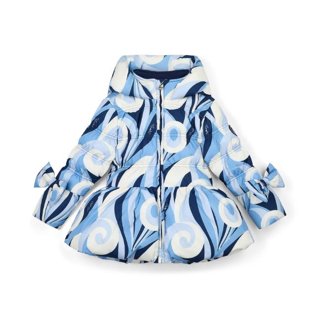 Picture of A Dee Twilight Twirls Nylah Swirl Print Bow Jacket - Powder Blue