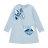 Picture of A Dee Twilight Twirls Lotus Handbag Sweat Dress - Powder Blue