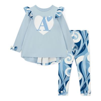 Picture of A Dee Twilight Twirls Nina Swirl Print Legging Set X 2 - Powder Blue