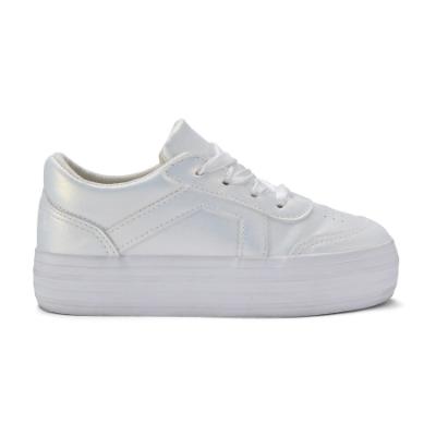 Picture of A Dee Patty Platform Trainer Ribbon Laces - Snow White
