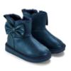 Picture of A Dee Bowtiful Faux Suede Boot Bow Detail - Heritage Navy