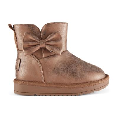 Picture of A Dee Bowtiful Faux Suede Boot Bow Detail - Chocolate Brown