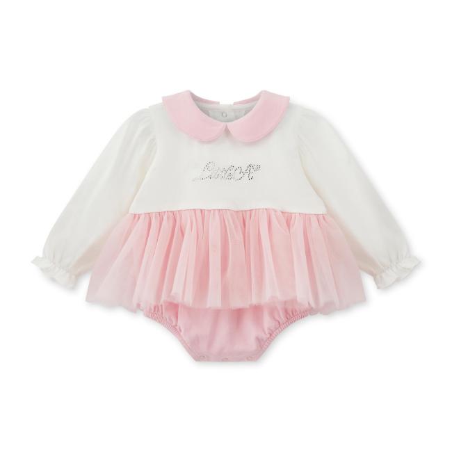 Picture of Little A Baby Girls Cute As A Cupcake Kimberly Tulle Romper - Pink Fairy