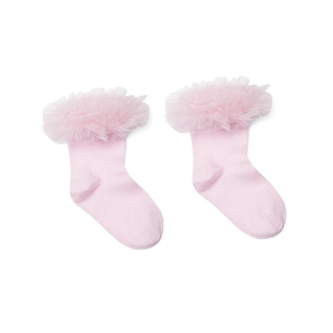 Picture of Little A Baby Girls Cute As A Cupcake Karla Tulle Frill Ankle Sock - Pink Fairy
