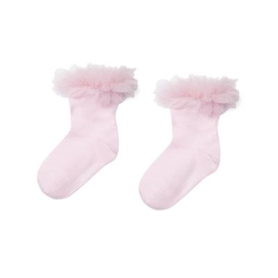 Picture of Little A Baby Girls Cute As A Cupcake Karla Tulle Frill Ankle Sock - Pink Fairy