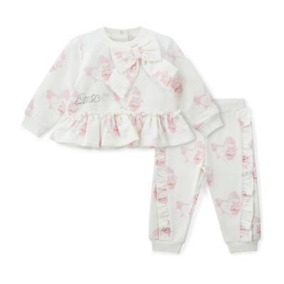 Picture of Little A Baby Girls Cute As A Cupcake Jasmine Bow Frill Tracksuit - Snow White