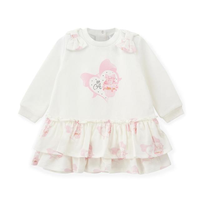 Picture of Little A Baby Girls Cute As A Cupcake Juliet Cupcake Print Frill Dress - Snow White