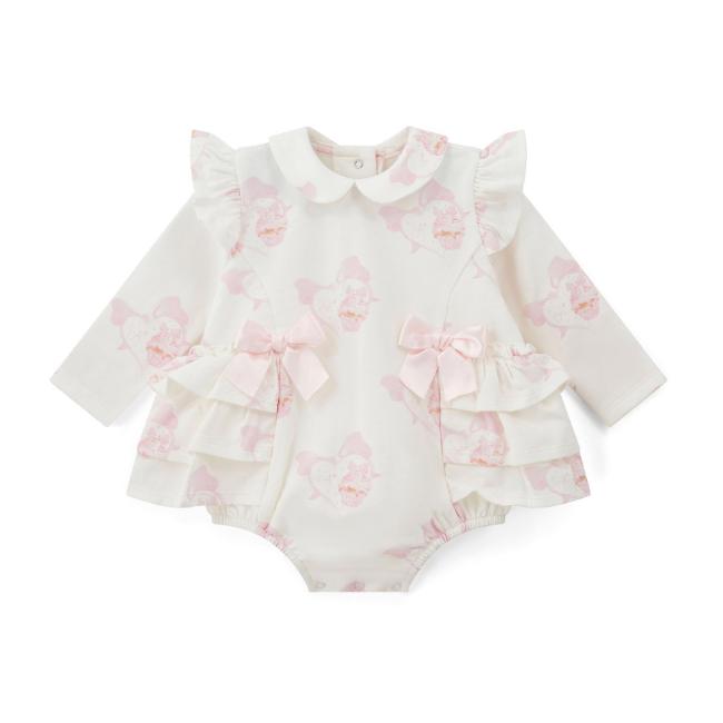 Picture of Little A Baby Girls Cute As A Cupcake Journey Cupcake Print Romper - Snow White