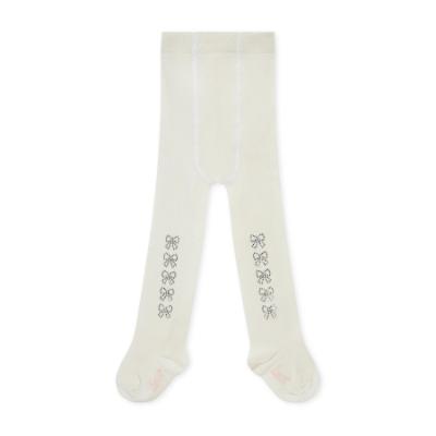 Picture of Little A Baby Girls Cute As A Cupcake Kerry Diamante Bow Tights - Snow White