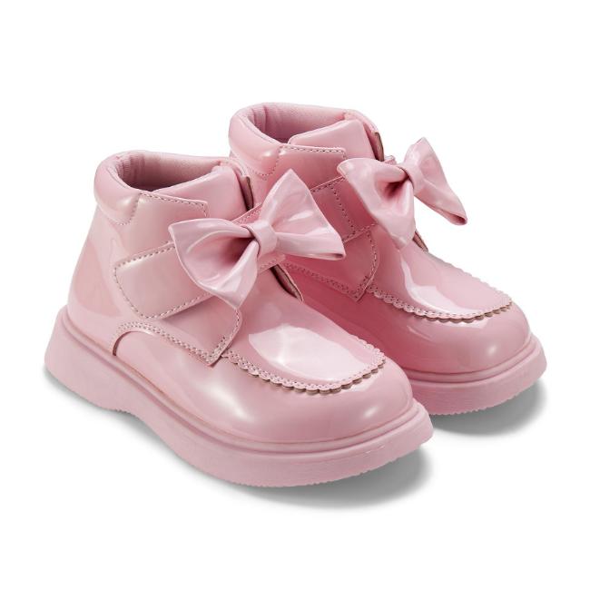 Picture of Little A Baby Girls Cute As A Cupcake Bowe Bow Boot - Pink Fairy