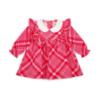 Picture of Little A Baby Girls Little Bows Kylie Check Dress - Vibrant Red