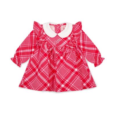 Picture of Little A Baby Girls Little Bows Kylie Check Dress - Vibrant Red