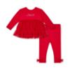 Picture of Little A Baby Girls Little Bows Kayla Tulle Legging Set - Vibrant Red