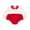 Picture of Little A Baby Girls Little Bows Kimberly Tulle Romper - Vibrant Red