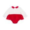 Picture of Little A Baby Girls Little Bows Kimberly Tulle Romper - Vibrant Red