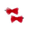 Picture of Little A Baby Girls Little Bows Kaylee Tulle Bow Hairclips x 2 - Vibrant Red