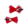 Picture of Little A Baby Girls Little Bows Kaylee Tulle Bow Hairclips x 2 - Vibrant Red