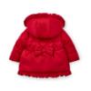 Picture of Little A Baby Girls Little Bows Kaia Heart Embroidery Puff Hooded Jacket - Vibrant Red